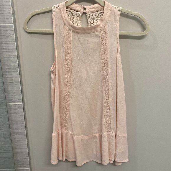 Light Pink High Neck Embroidered Blouse - Picture 1 of 2